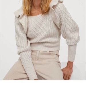 NWT H&M Bloggers Favorite Flounce Ruffle Sweater